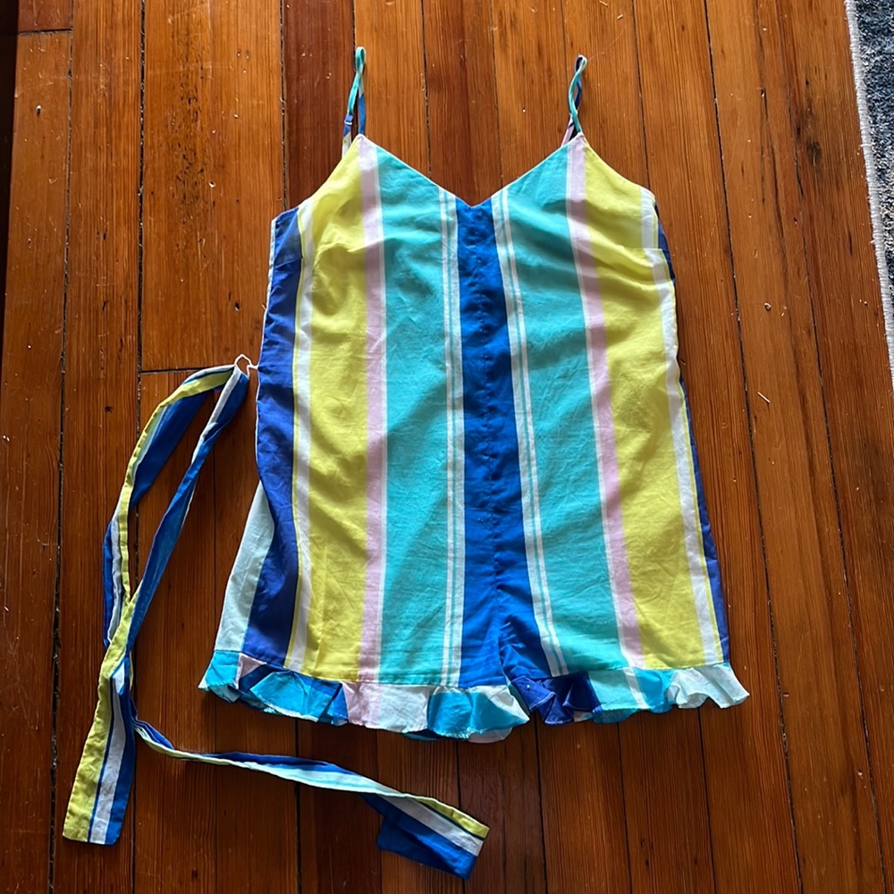 Amanda Uprichard Striped Hal Romper